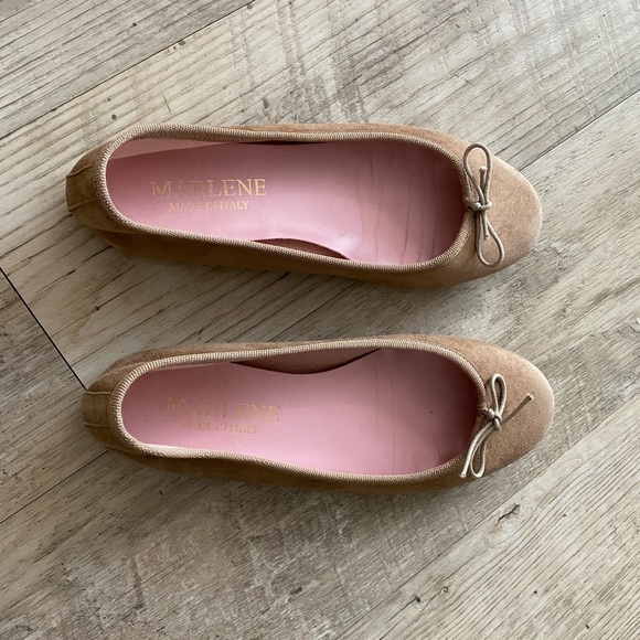 Suede classic ballet Italian shoes, Size 36 - Picture 2 of 4